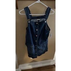 New American Eagle AE Dress Womens Denim Jumper Dress Blue Sz Small Nwt 58$